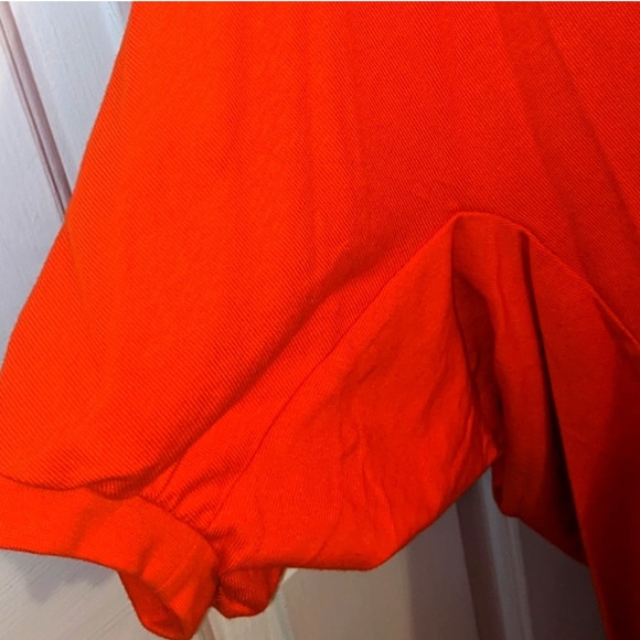ZARA NEW COCOON DRESS BRIGHT ORANGE - Picture 8 of 9